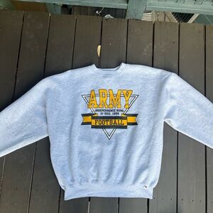Russell Athletic Gray Army Football Crewneck Sweater